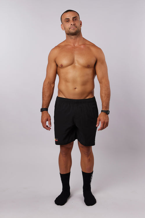 RVCA X BXNG Yogger Stretch Short 17' - Aboriginal Flag