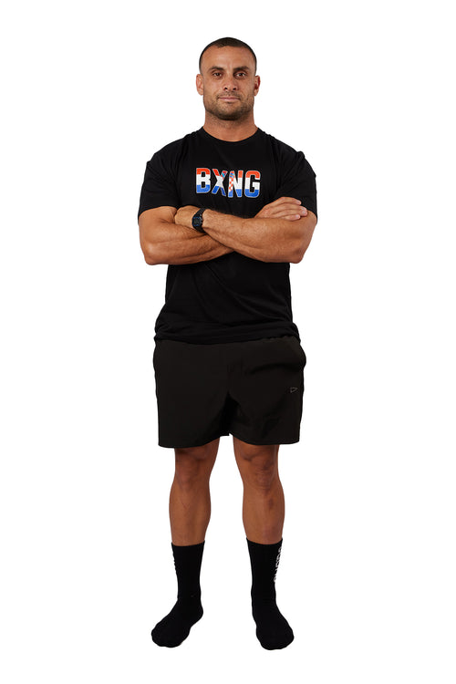 Croatia Tee - Black with Flag