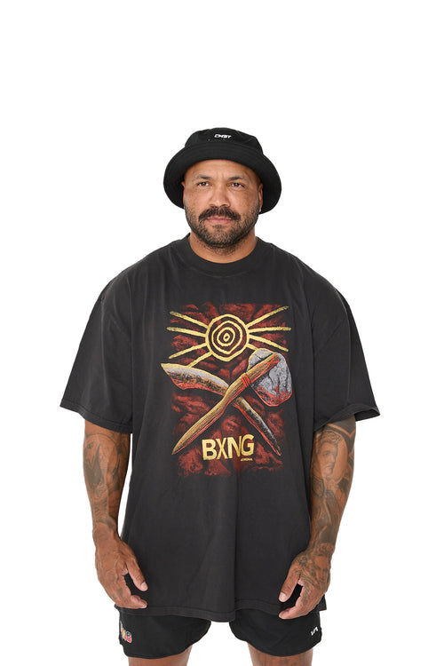 UNITE Tee - ABORIGINAL - Faded Black